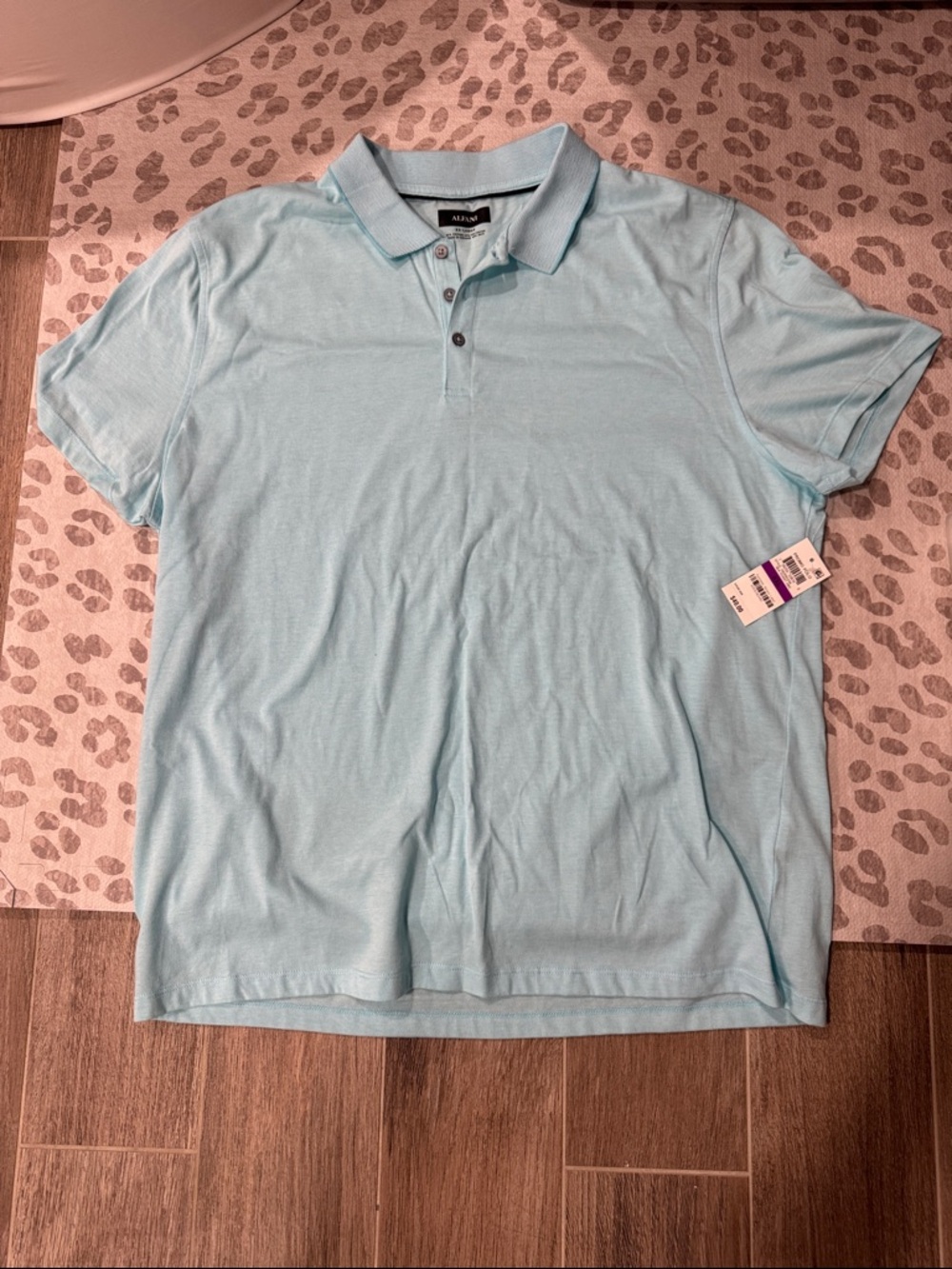 Alfani Men's Sky Blue Short Sleeve Polo